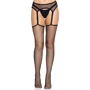 Панчохи-сітка Leg Avenue Net stockings with garter belt One size Black: Матеріал Нейлон