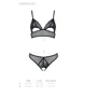Комплект Passion Christa Set black L/XL: браллет с ажурным лифом и открытыми трусиками: Для кого Для женщин