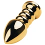 Анальна пробка із кристалом Toyfa Metal Gold anal plug dark red gem: Особливості С кристаллами