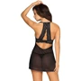 Сексуальный комплект пеньюар + стринги Obsessive Pearlove black S/M: Применение На тело