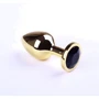 Анальная пробка,Gold Black Diamond, M