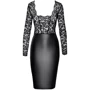 Сукня Noir Handmade F295 Euphoria lace and wetlook midi dress Вlack, L: Розмір L