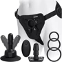 Набор для страпона Doc Johnson Vac-U-Lock VIBRATING Dual Density ULTRASKYN Set фото 5