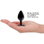 Металева анальна пробка із кристалом Dorcel - Diamond Plug Black S фото 6