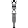 Бодістокінг Obsessive Bodystocking G327 black S/M/L: Фасон Бесшовные