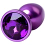 Анальная пробка с кристаллом Metal By Toyfa Purple Anal Plug Аmethyst: Наличие вибрации Нет