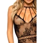 Ажурное платье-сетка Leg Avenue Lace mini dress with cut-outs Black, one size: Декор Без декора