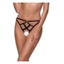 Трусики из стреп NICKY THONG black L/XL - Passion Exclusive