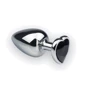 Анальна пробка, Silver Heart Black Diamond, L