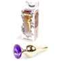 Анальная пробка с кристаллом BOSS of TOYS Boss Series - Jewellery Gold BUTT PLUG Purple, BS6400070