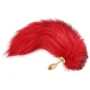 Набор с анальной пробкой с хвостом LOCKINK Sevanda Red Vixen Set with Pear-shape Plug: Материал Медицинский металл
