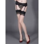 Пояс для панчіх + стрінги NDS 0032-2 Вlack S/M (17779): Візерунок Цветочный, Однотонный
