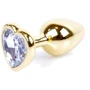 Анальная пробка с кристаллом BOSS of TOYS Boss Series - Jewellery Gold Heart PLUG Clear S, BS6400039 фото 7