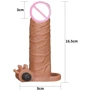 Насадка на член LoveToy Pleasure X-Tender Vibrating Penis Sleeve Add 2" Brown: Назначение Для увеличения