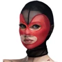 Маска серце сітка з відкритим ротом та очима Feral Feelings - Hearts Mask Black/Red