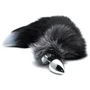 Анальний затор Alive Anal Pleasure Black And White Fox Tail M: Наявність вібрації  немає