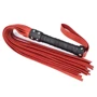 Флоггер из натуральной кожи Flirty Hard Leather - Black & Red, BG-00001: Цвет красный