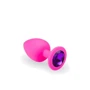 Анальная пробка CRYSTAL Pink Silicone Amethyst, M