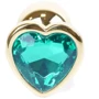 Анальная пробка с кристаллом BOSS of TOYS Boss Series - Jewellery Gold Heart PLUG Green S, BS6400042 фото 6