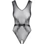 Сексуальный боди с пикантным вырезом Obsessive B115 black S/M/L: Узор Однотонный