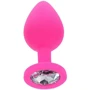 Анальная пробка Toy Joy Medium Diamond Booty Jewel (розовая): Материал Силикон