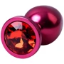 Анальная пробка с кристаллом Metal By Toyfa Burgundy Anal Plug Ruby: Наличие вибрации Нет