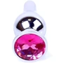 Анальная пробка с кристаллом BOSS of TOYS Boss Series - Jewellery Silver BUTT PLUG Pink, BS6400071 фото 8