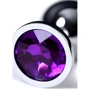 Анальная пробка с кристаллом Metal By Toyfa Silver anal plug Аmethyst: Особенности С кристаллами