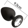 Анальна пробка з кристалом MAI Attraction Toys №49 Black L