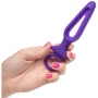 Анальна пробка Pipdream Silicone Groove Probe, 10,25х3,25 см, фіолетовий: Наявність вібрації  немає