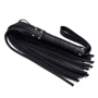 Флоггер из комбинированной кожи Flirty COMBO Leather - Black, BM-00010: Цвет черный