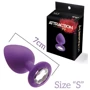 Анальная пробка с кристаллом MAI Attraction Toys №47 Purple S: Для кого Унисекс
