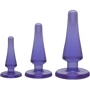 Набір анальних пробок Doc Johnson Crystal Jellies Anal Initiation Kit - Purple: Для кого унісекс