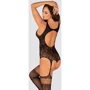 Бодістокінг Obsessive Bodystocking F236 black S/Ml/L: Матеріал Нейлон
