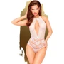 Боді з глибоким декольте та високими трусиками Penthouse - Toxic Powder White S/M