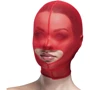 Маска сітка з відкритим ротом Feral Feelings - Hood Mask Red