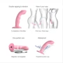 Насадка для страпона с двойной точечной пульсацией Strap-On-Me Tapping Dildo Wave - Coral Рink фото 7