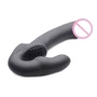 Evoke Rechargeable Vibrating Silicone Strapless Strap On - страпон 24.7x4 см, черный: Для кого Для пары