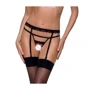 Пояс-стрепы для чулок SHELLY GARTER BELT black L/XL - Passion Exclusive