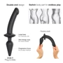 Анальная пробка с дилдо Strap-On-Me Switch Plug-In Semi-Realistic Dildo Black - S: Особенности Водонепроницаемые