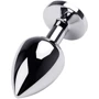 Анальна пробка із кристалом Metal By Toyfa Silver Anal Plug Ruby: Наявність вібрації  Нет
