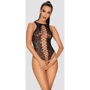Ажурное боди с вырезом Obsessive B129 black S/M/L
