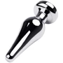 Анальная пробка с кристаллом Toyfa Metal Silver anal plug white gem: Особенности С кристаллами