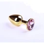 Анальна пробка, Gold Pink Topaz, S