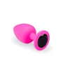 Анальная пробка CRYSTAL Pink Silicone Black Diamond, L