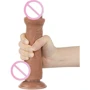 Фалоімітатор LoveToy Sliding-Skin Dual Layer Dong 8" Brown: Тип Реалистичные