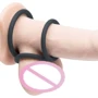Эрекционные кольца Topco Hombre Xtra Stretch Silicone C-Bands 3-Pack, черный: Производитель Topco Sales