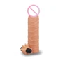 Насадка с вибрацией LoveToy Add 1.5" Vibrating Silicone Extender, Flesh
