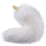 Анальная пробка LOCKINK Sevanda White Fox-Tail Anal Pear-shape Plug: Особенности С хвостиком