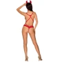 Відвертий костюм дияволиці Obsessive Evilia red L/XL: Декор Кружево